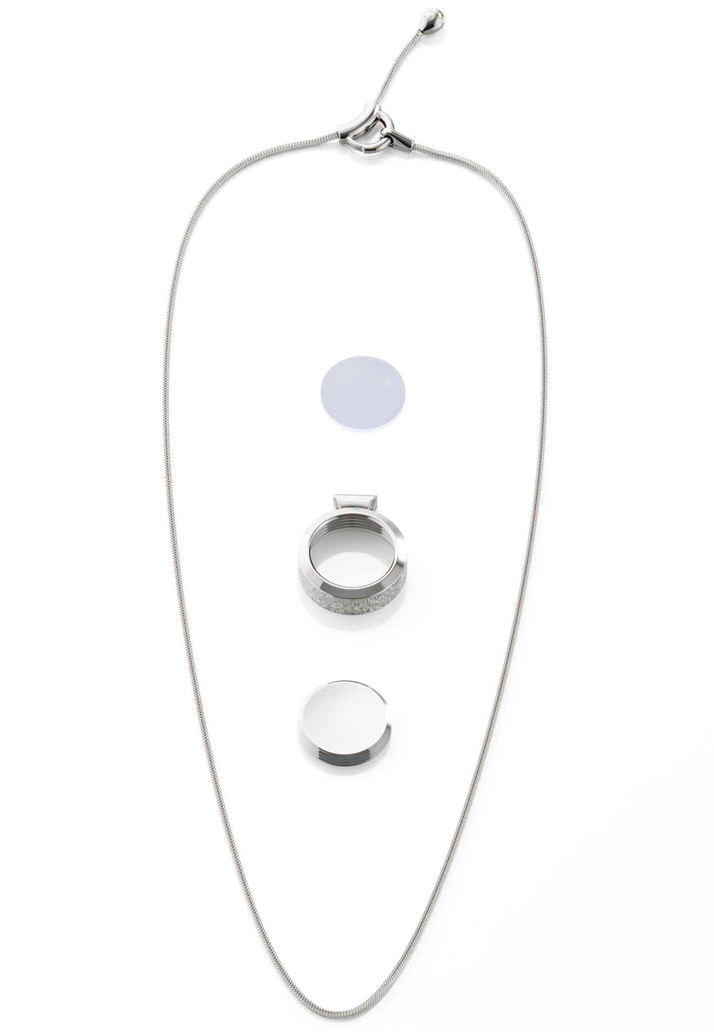 Ovalis Halskette Lavendel Achat