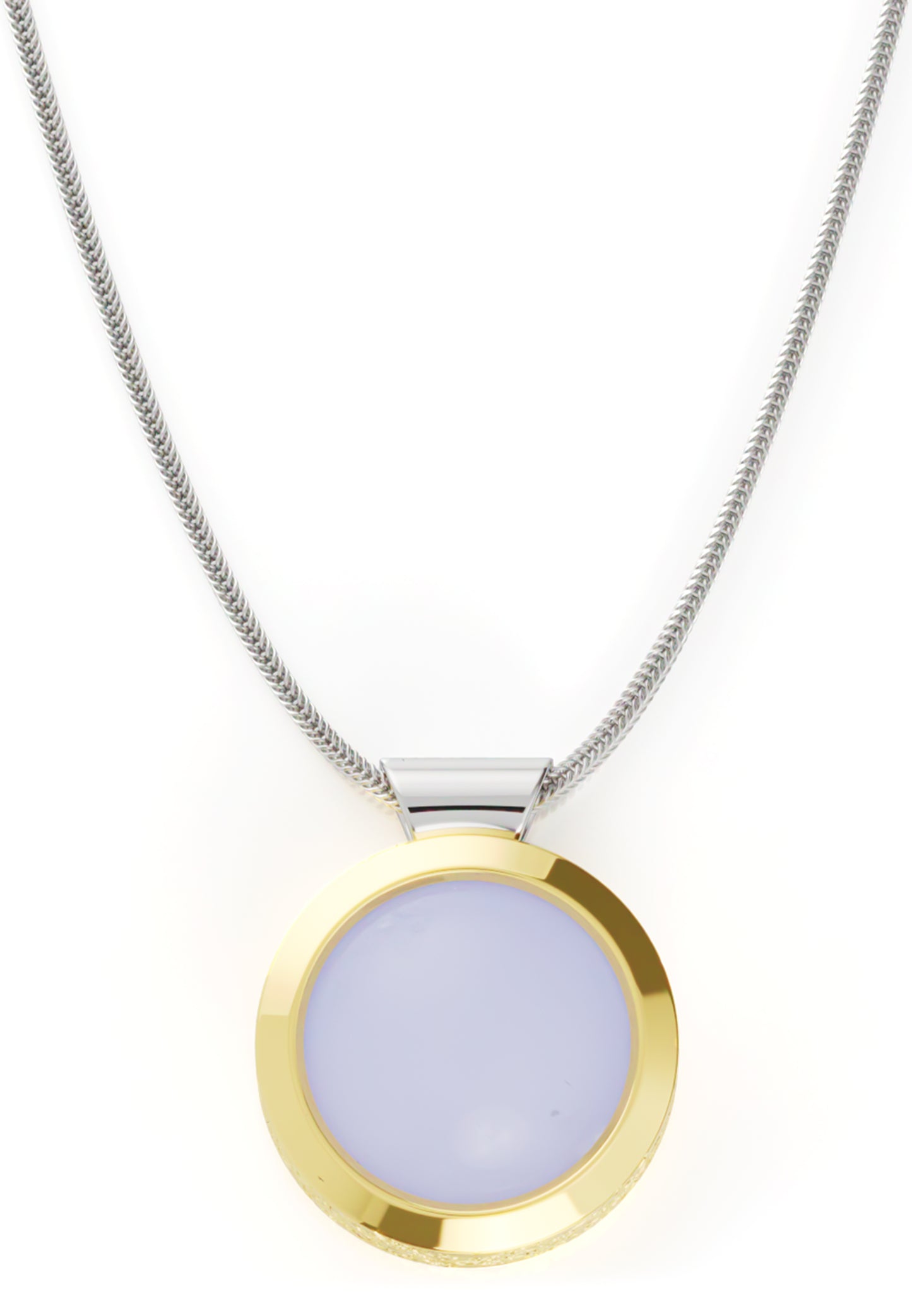 Ovalis Halskette Lavendel Achat