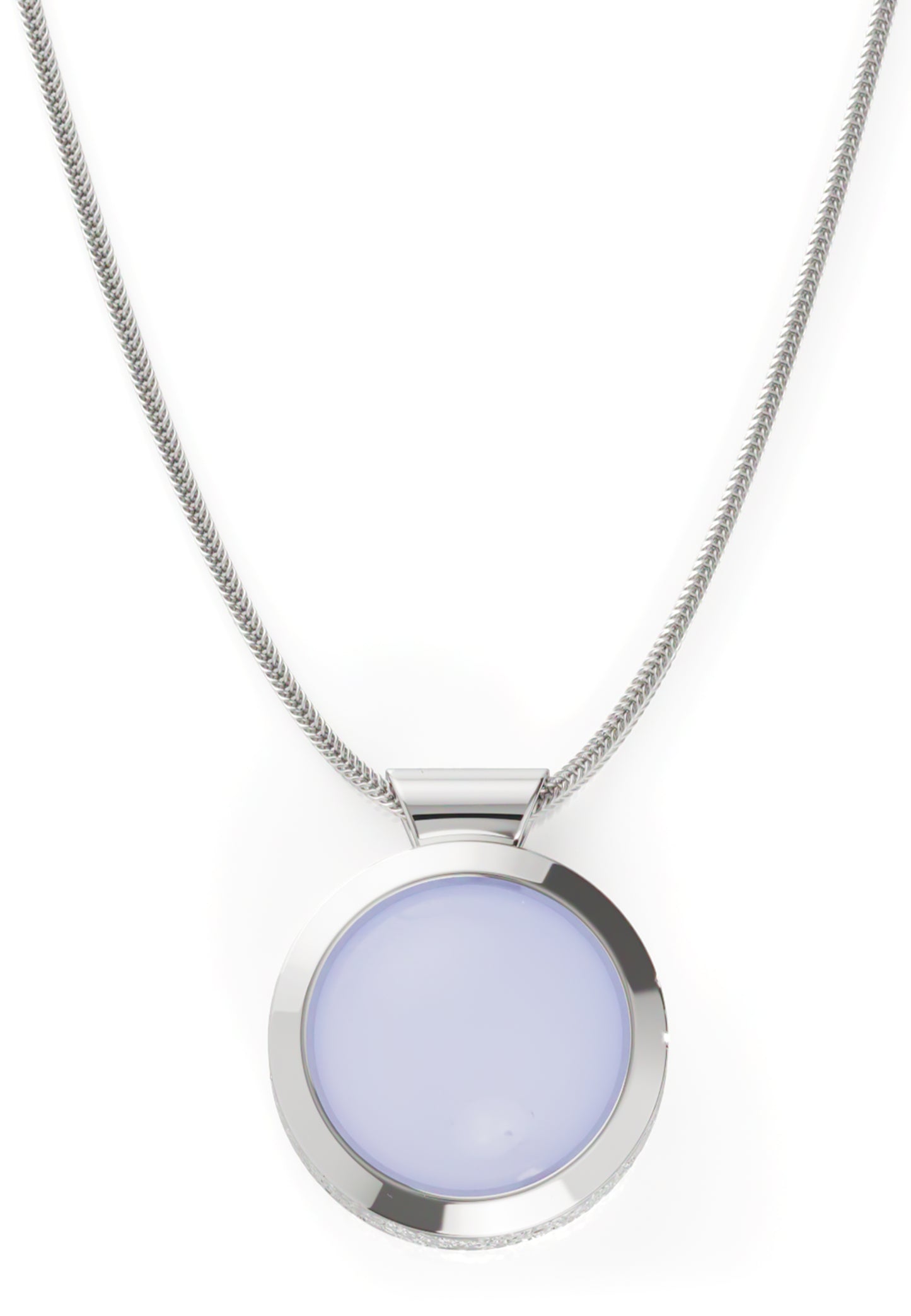 Ovalis Halskette Lavendel Achat