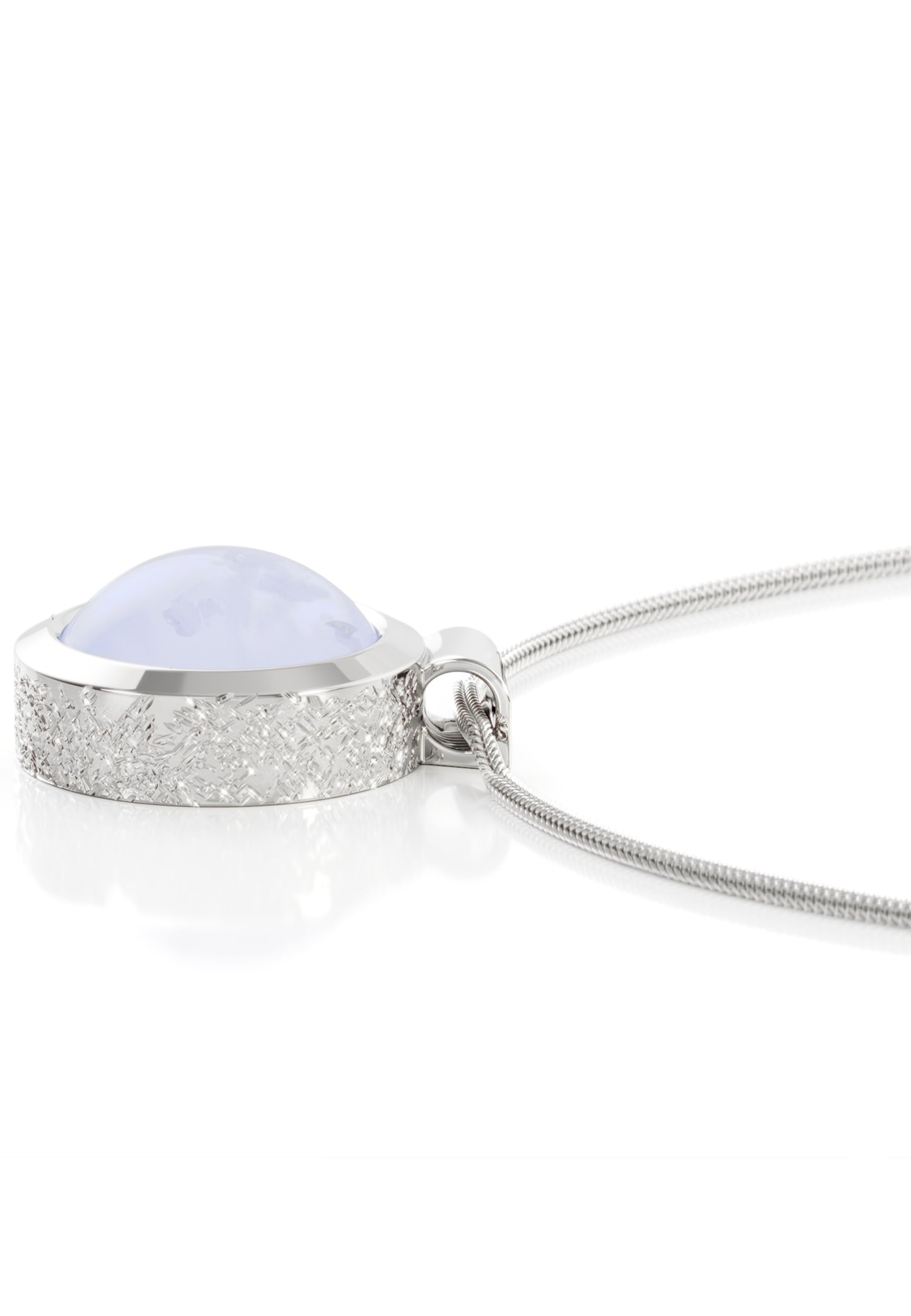 Ovalis Halskette Lavendel Achat