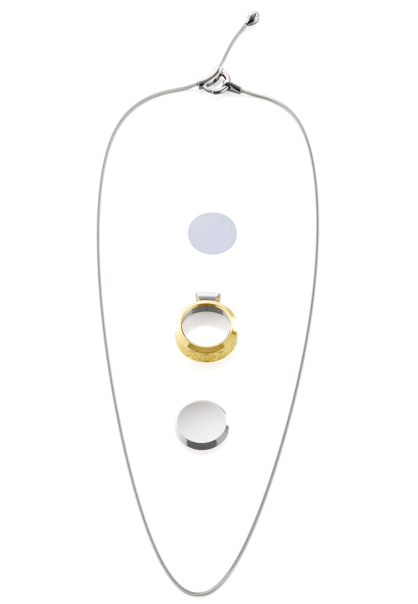 Ovalis Halskette Lavendel Achat