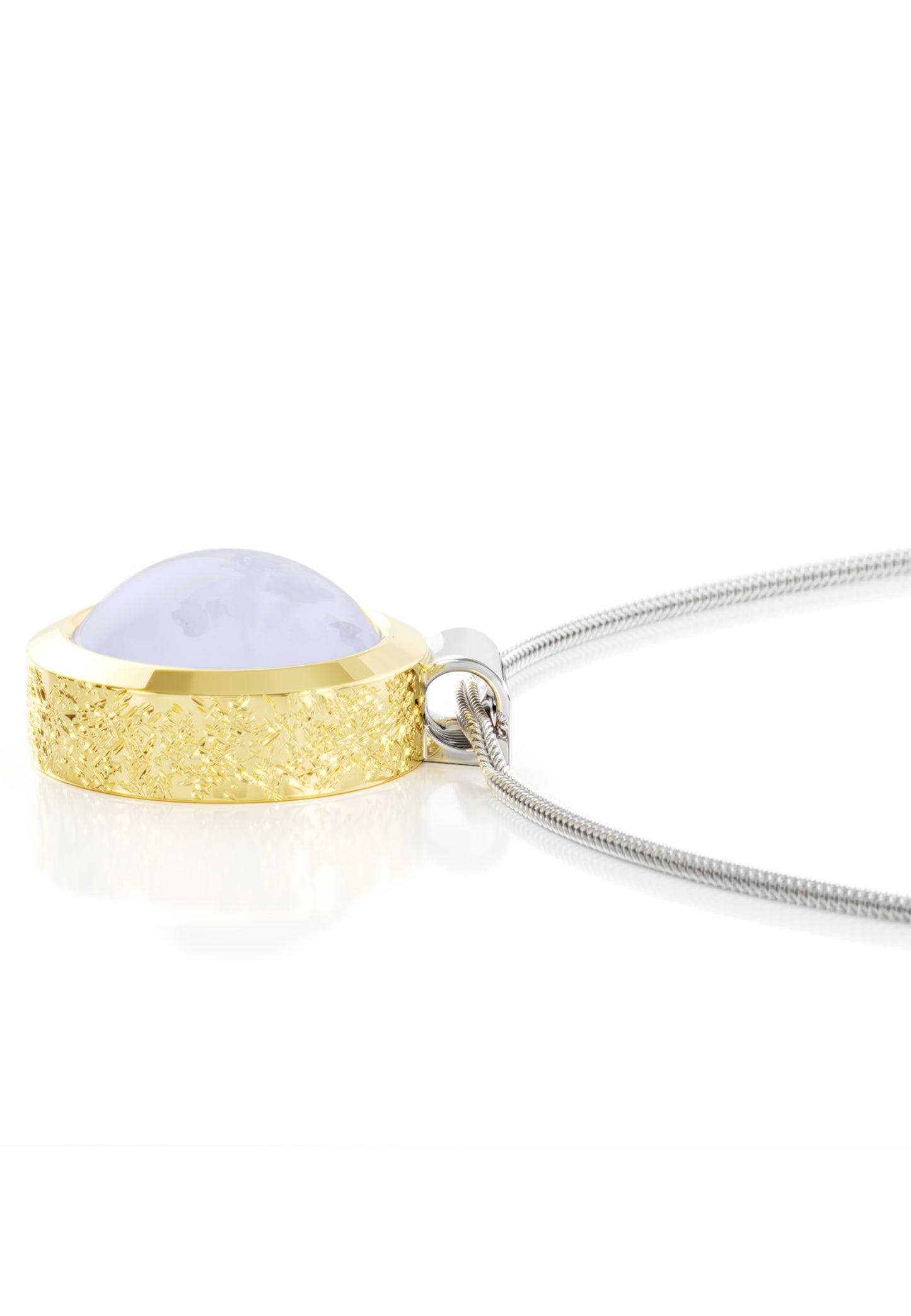 Ovalis Halskette Lavendel Achat