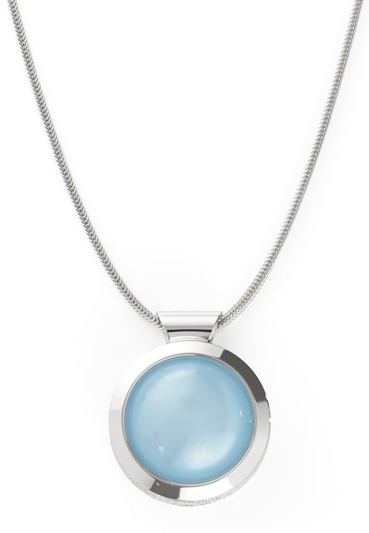 Ovalis necklace aquamarine