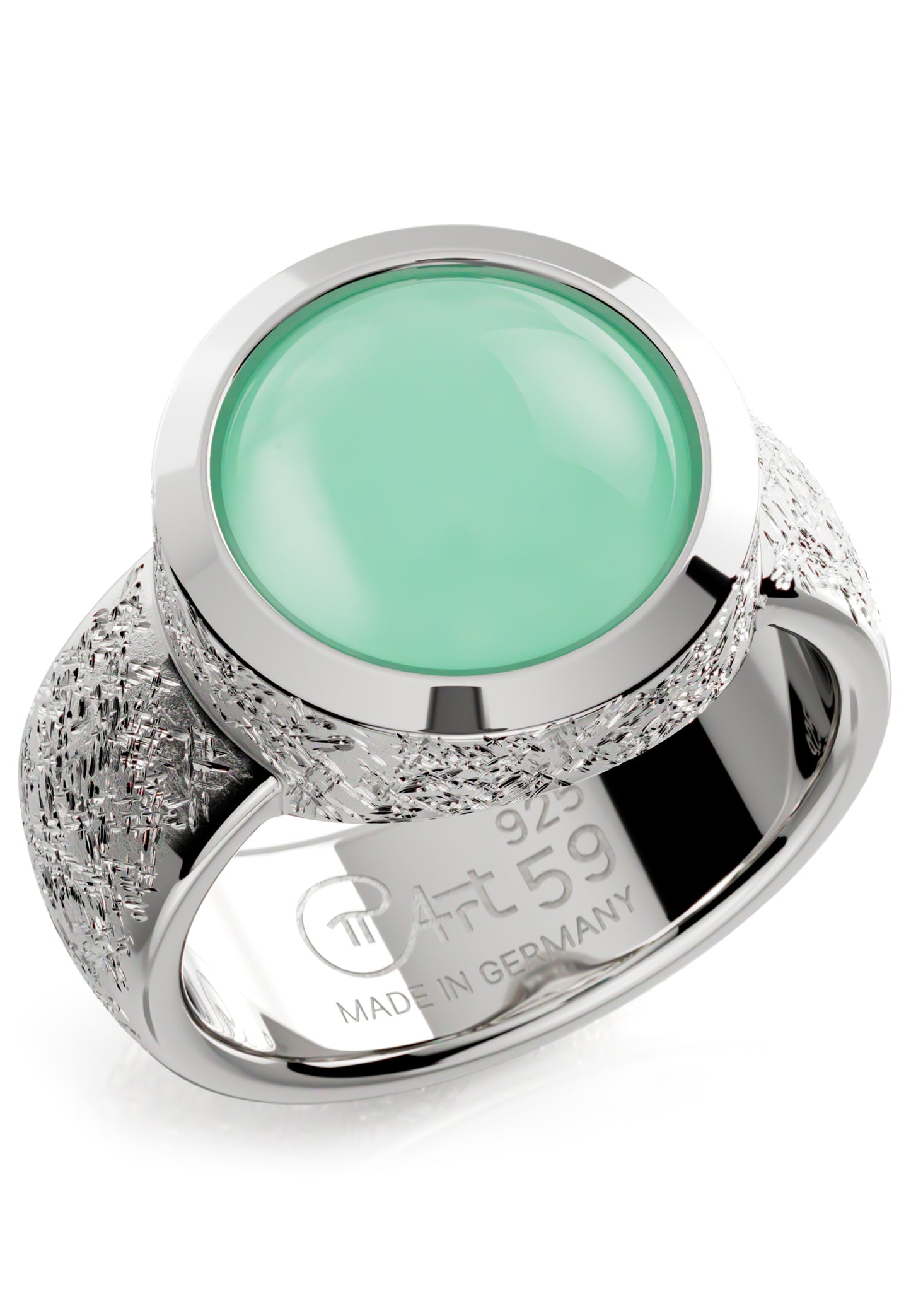 Ovalis ring chrysoprase