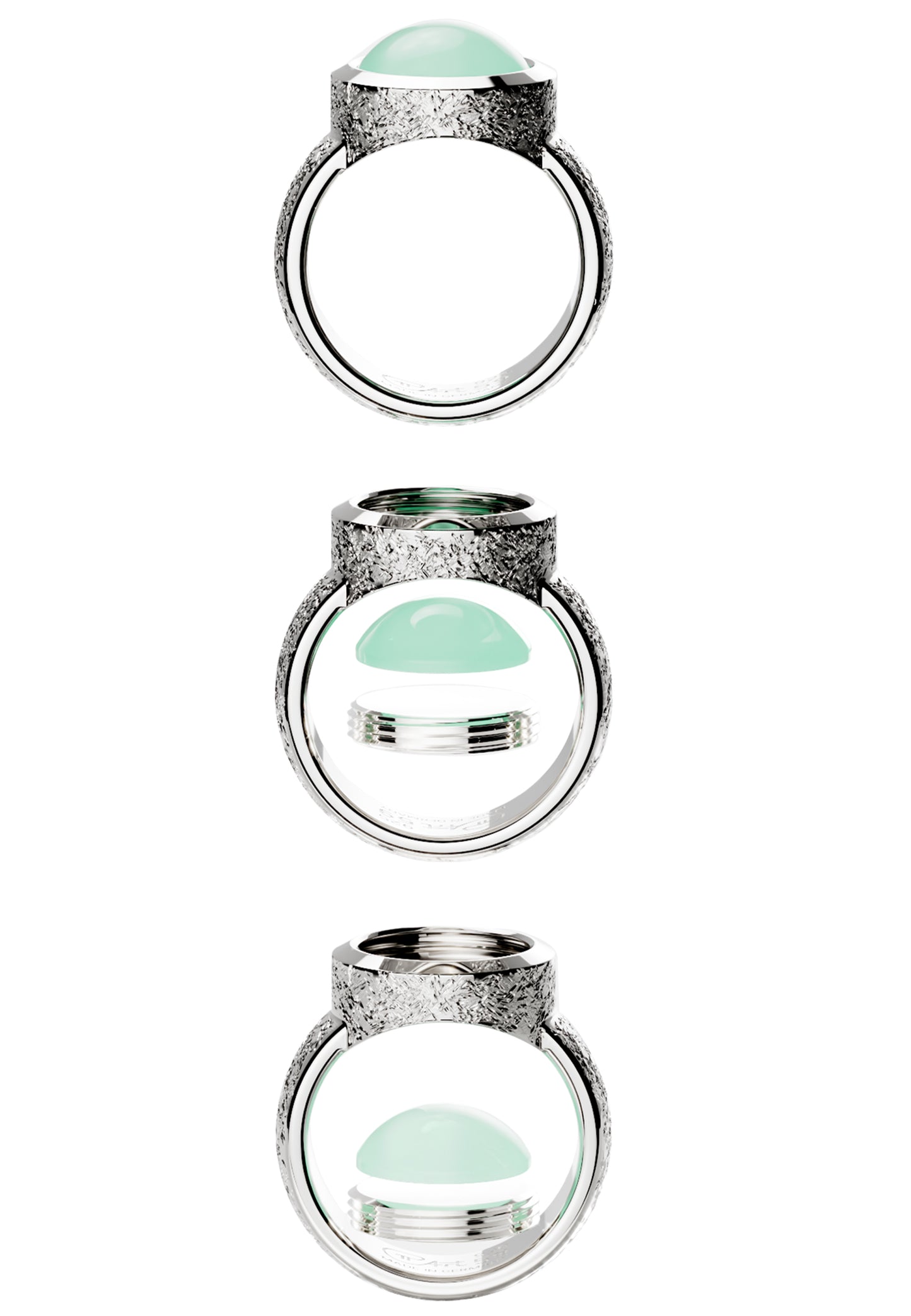 Ovalis ring chrysoprase