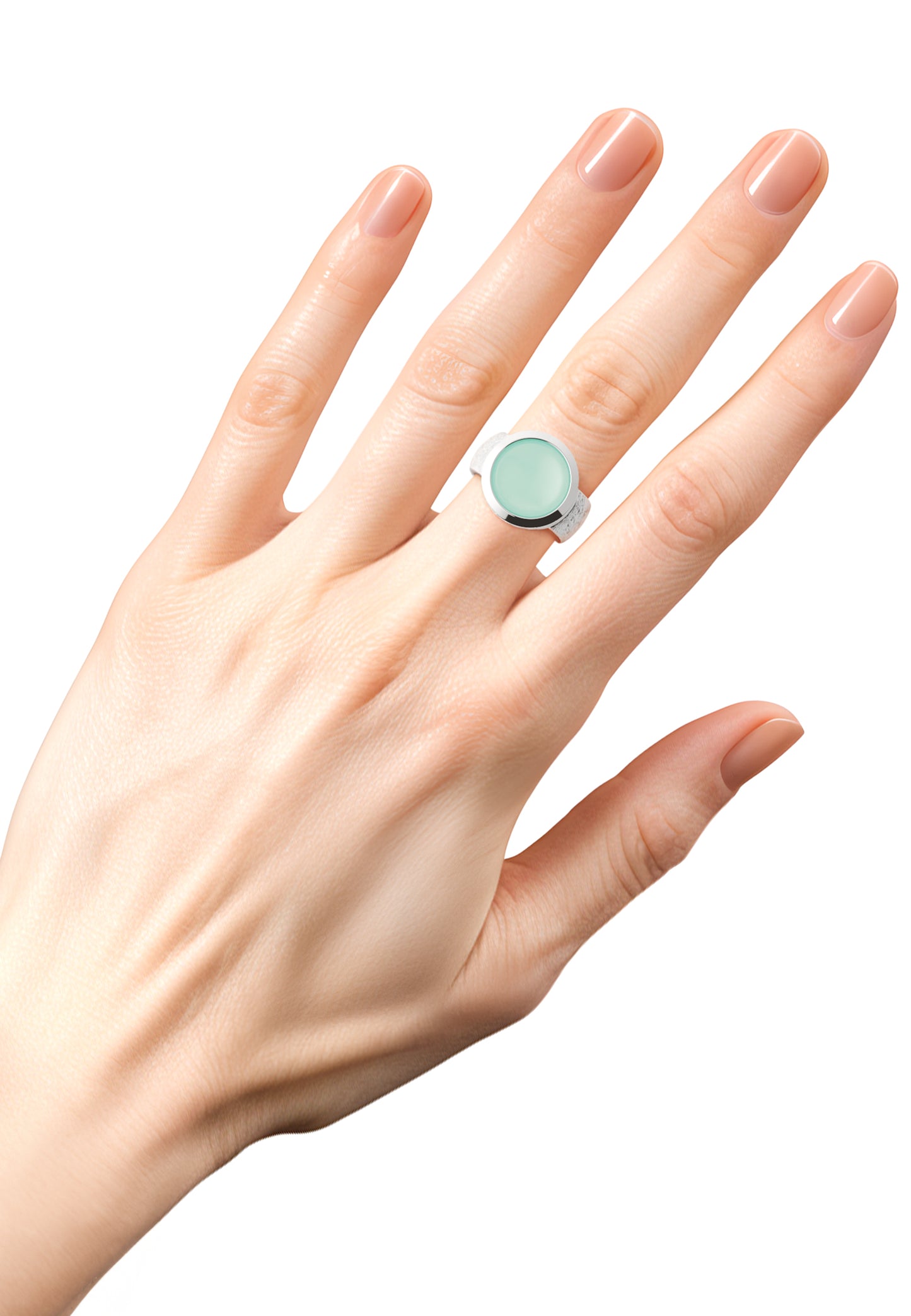Ovalis ring chrysoprase