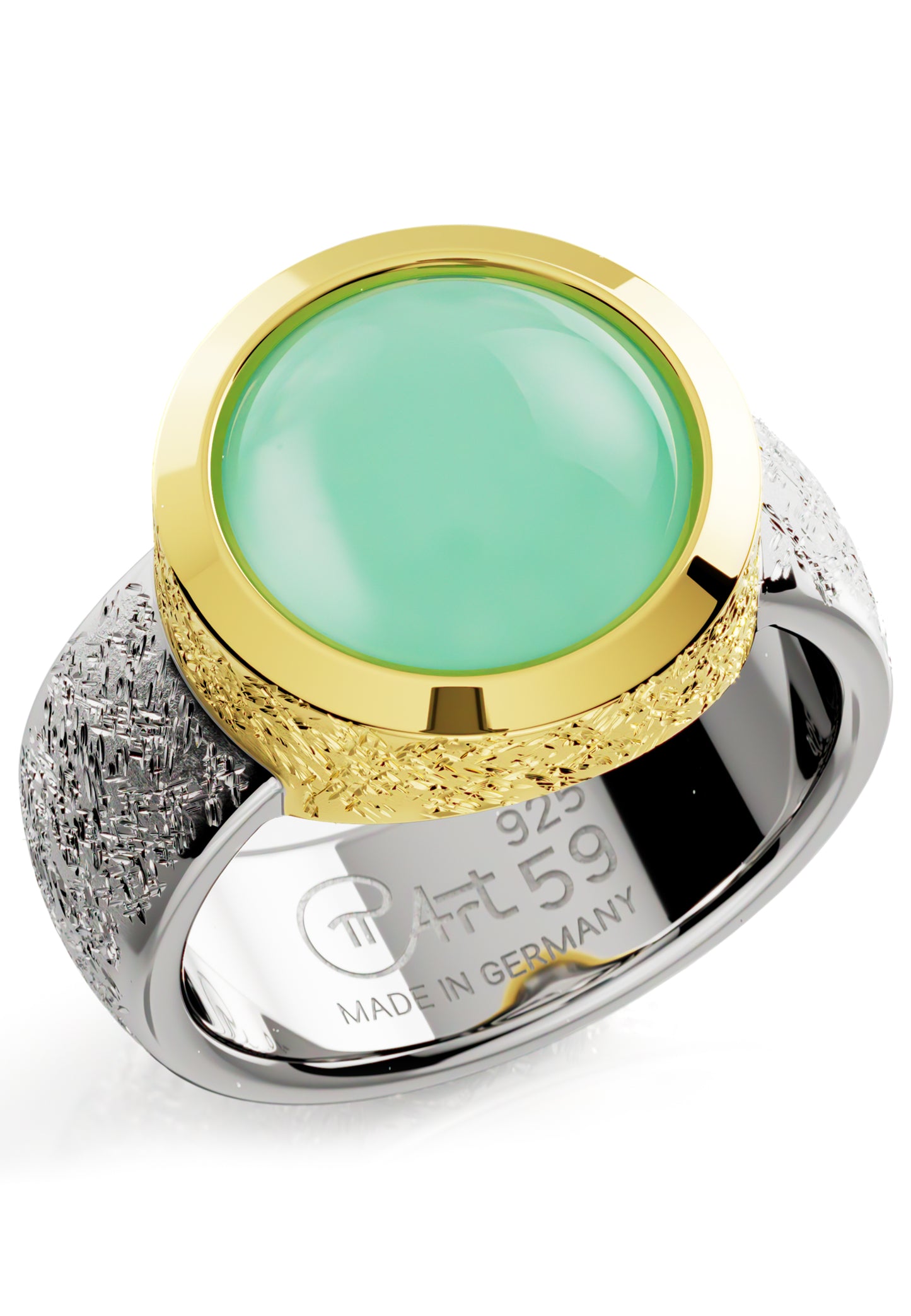 Ovalis ring chrysoprase