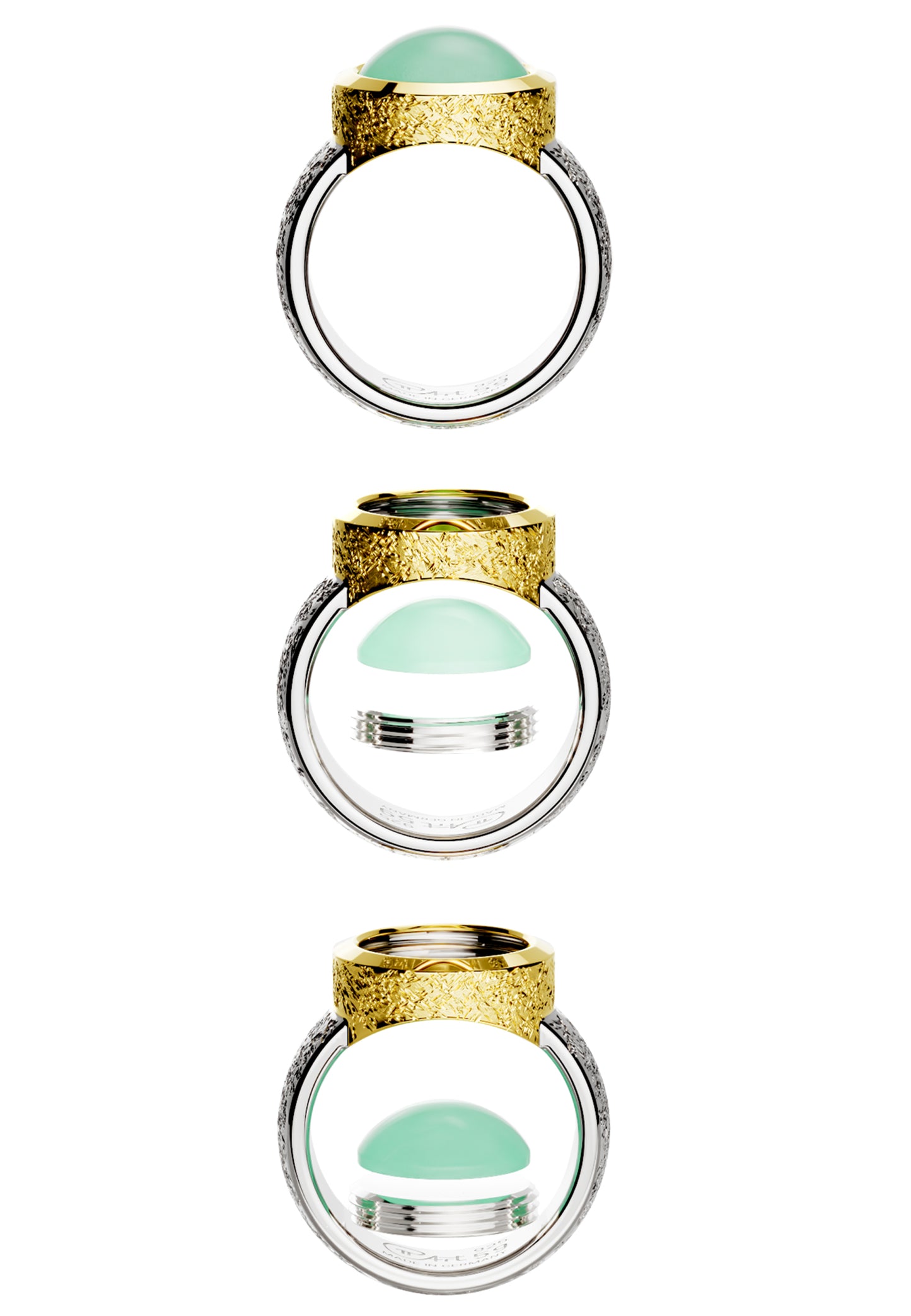 Ovalis ring chrysoprase