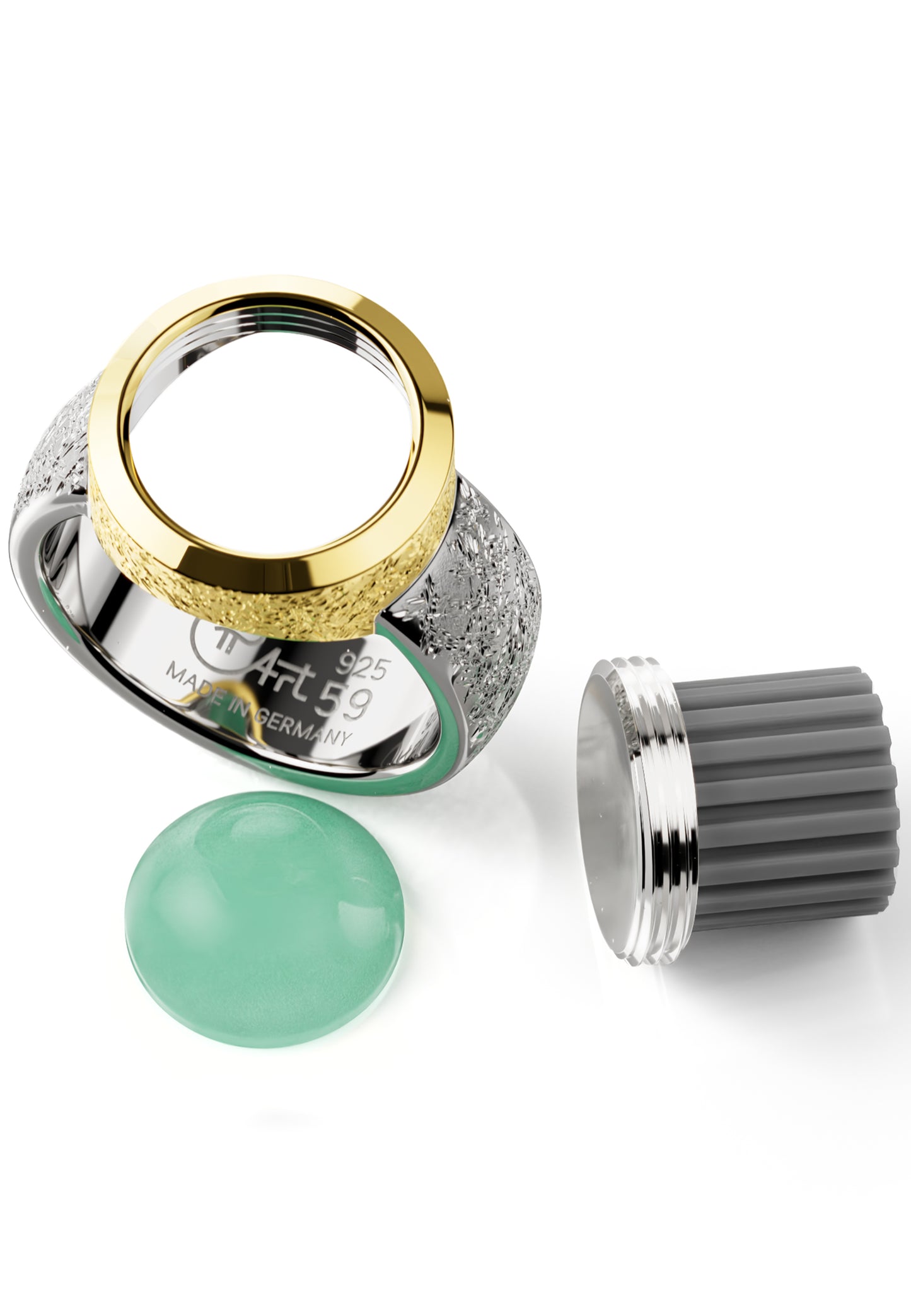 Ovalis ring chrysoprase