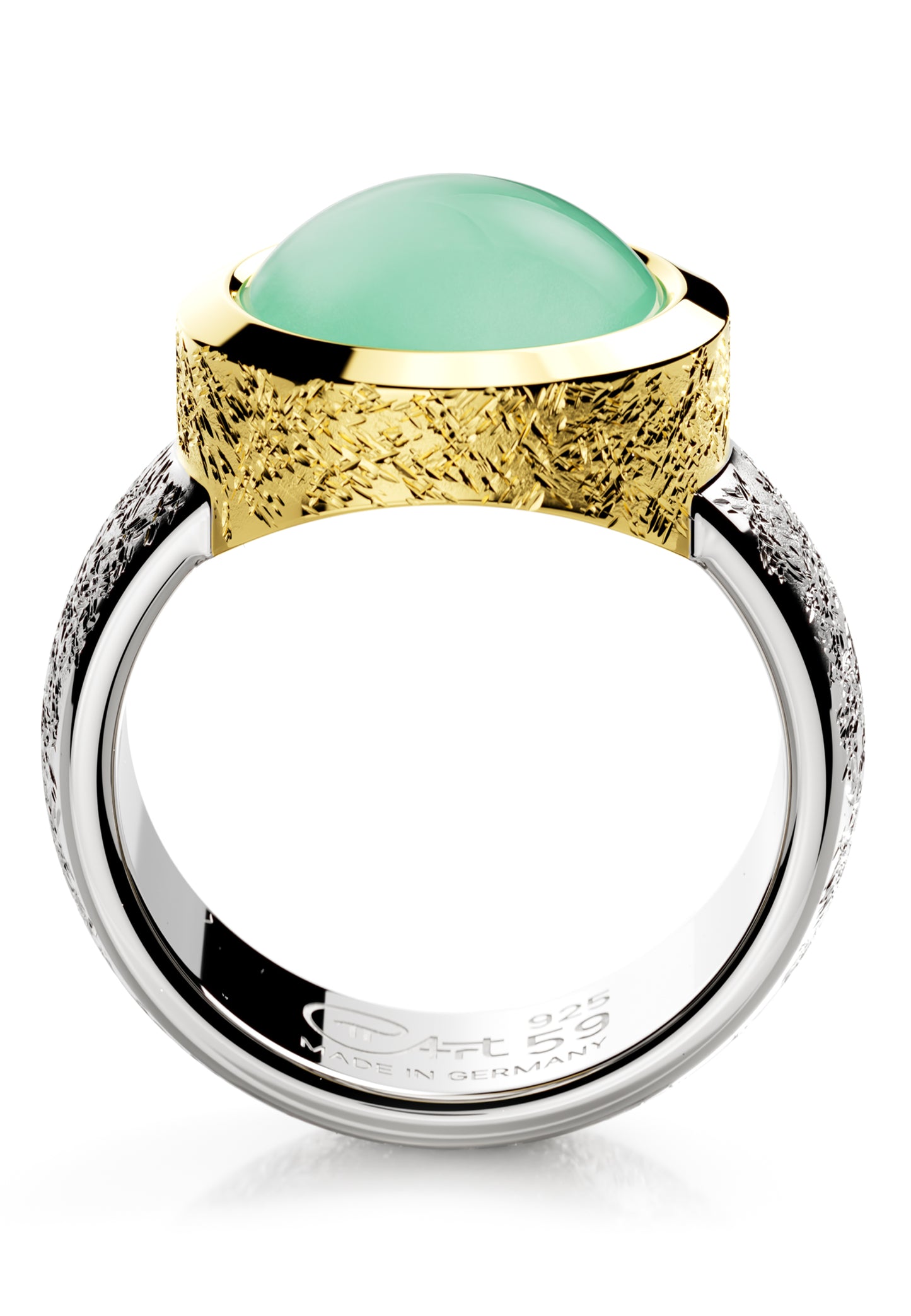 Ovalis ring chrysoprase