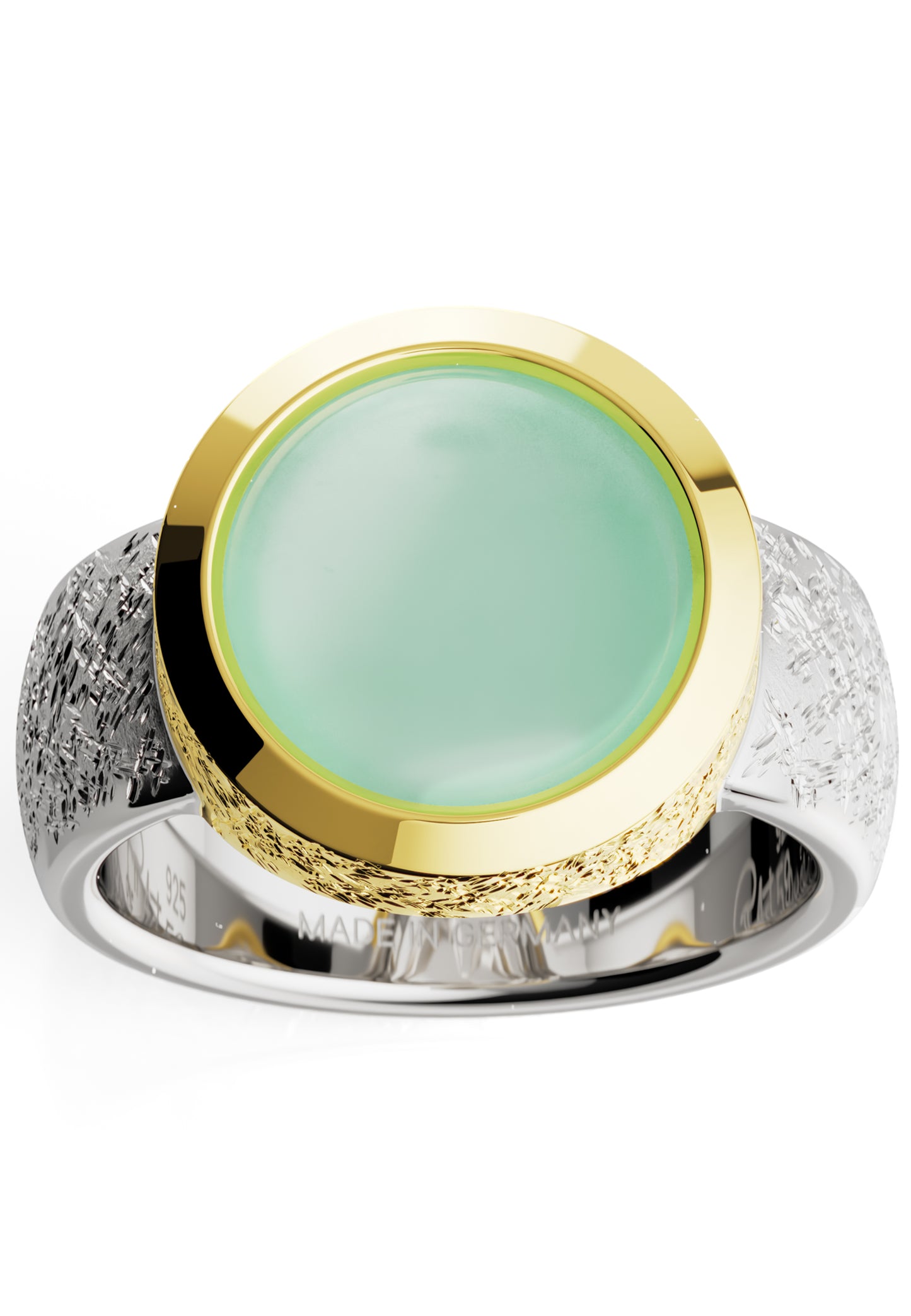 Ovalis ring chrysoprase