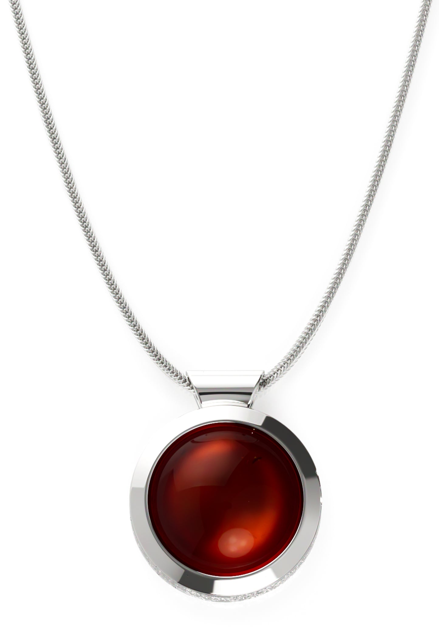 Ovalis Halskette Granat