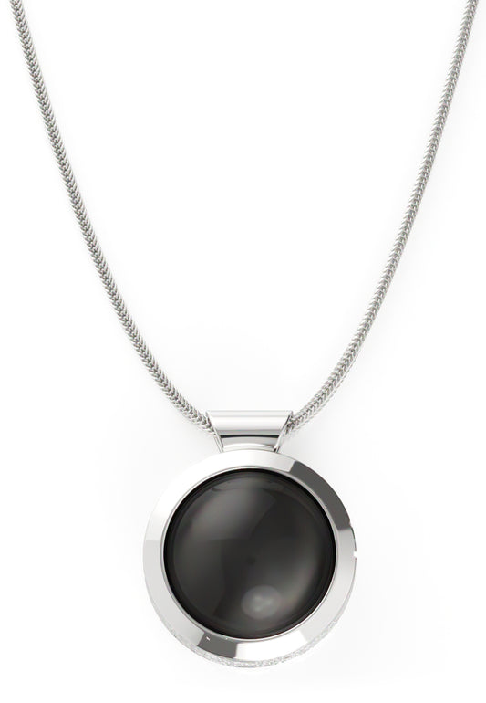 Ovalis Necklace Moonstone Black