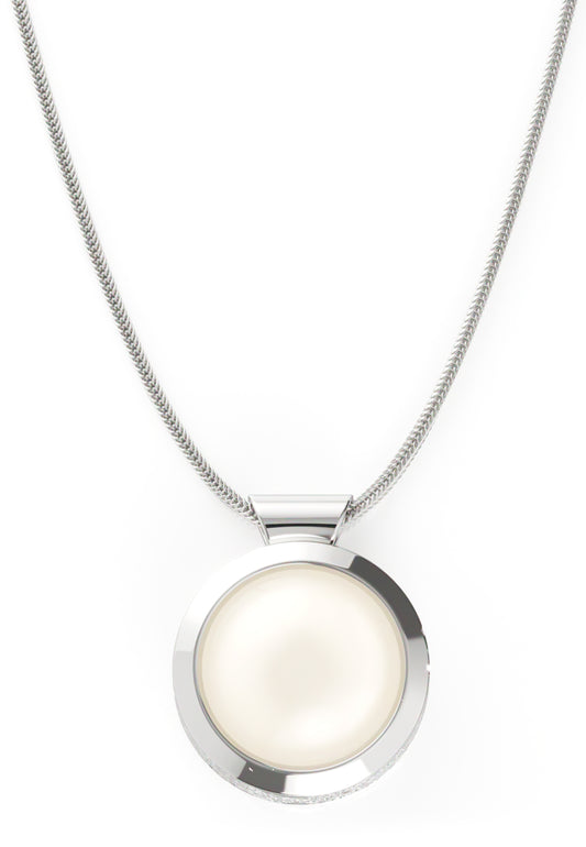 Ovalis Necklace Moonstone White
