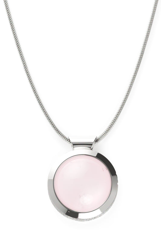 Ovalis necklace rose quartz